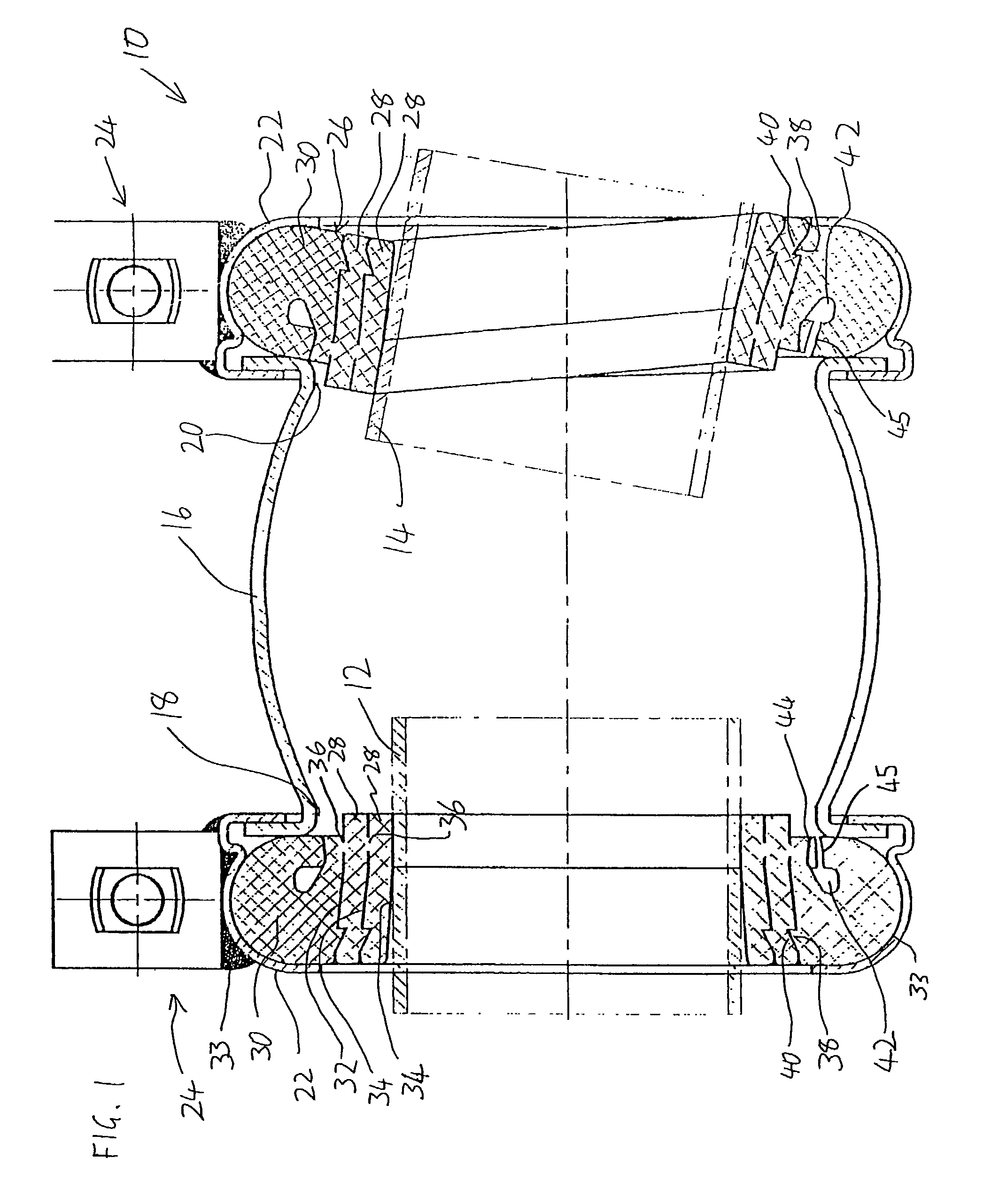 Universal pipe connectors and sealing element therefor