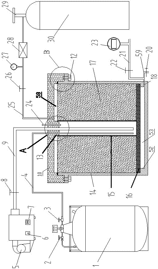 Test apparatus and test method of permeability of coal under hot and cold impact