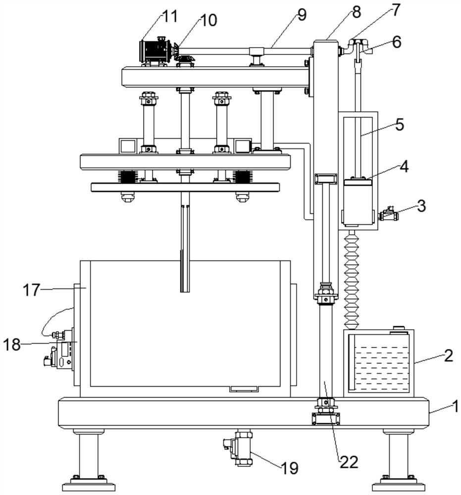 Broad-spectrum antibacterial benzalkonium chloride sanitary hand washing liquid, preparation method and production equipment thereof