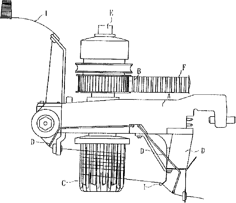 Synchronous transmission mechanism for yarn feeder