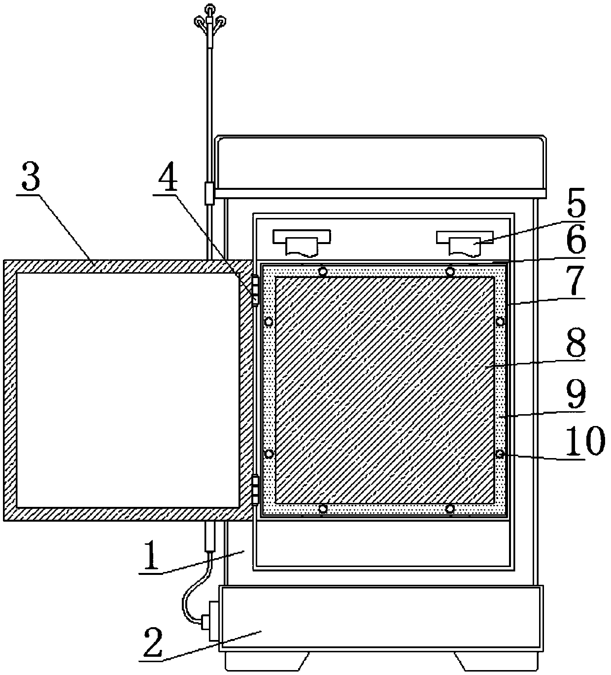 Multi-spray-head pesticide spraying device for sealwort plantation