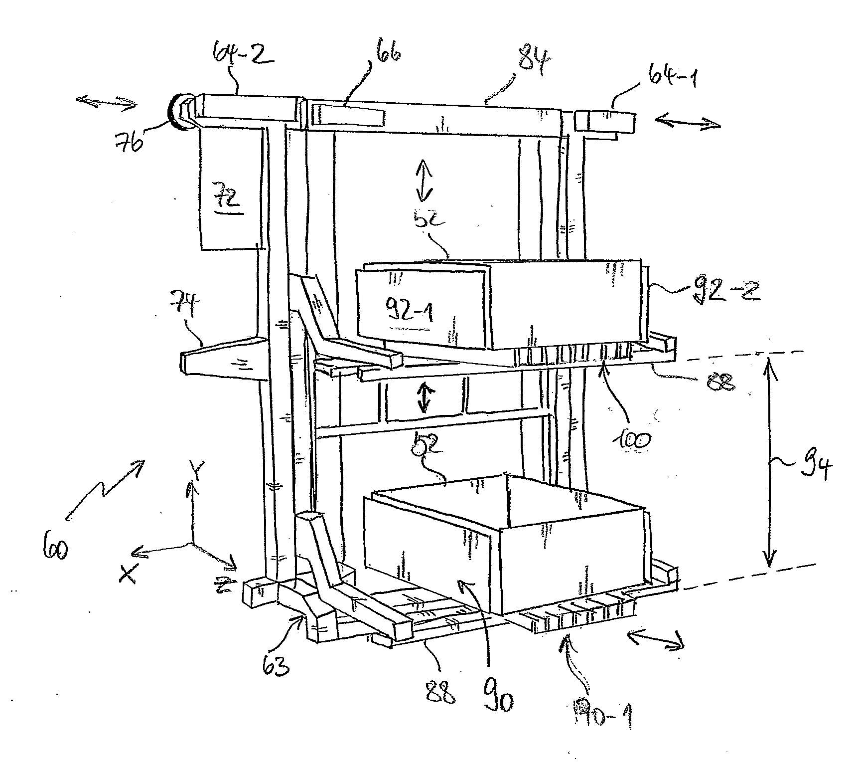 Storage and order-picking system comprising a shuttle