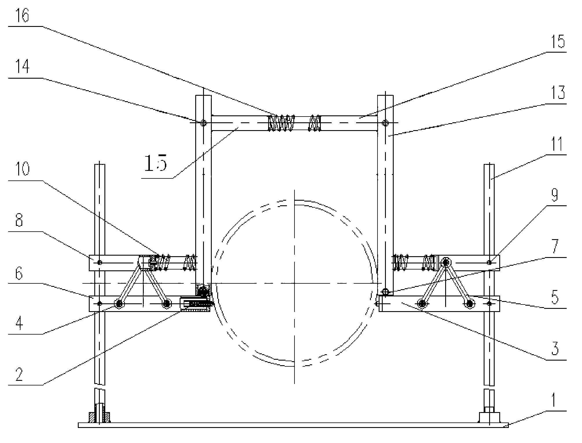 Device for measuring pipe ovality