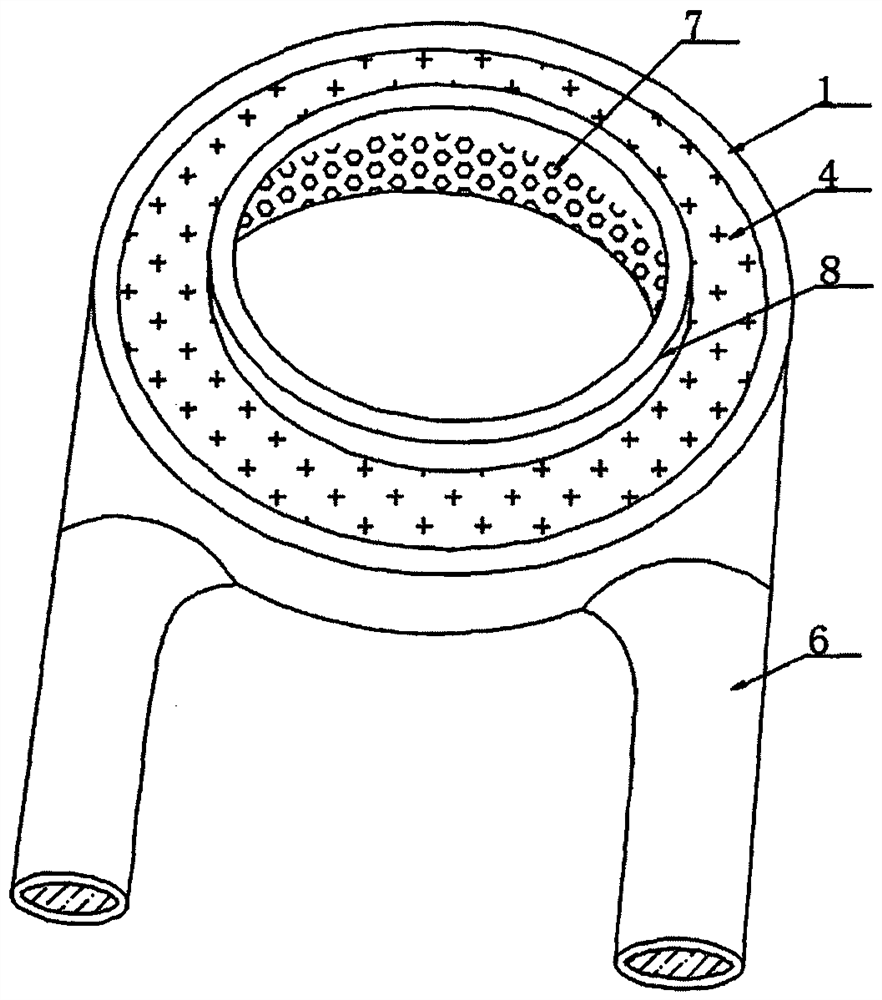 Fire coal gasification ring