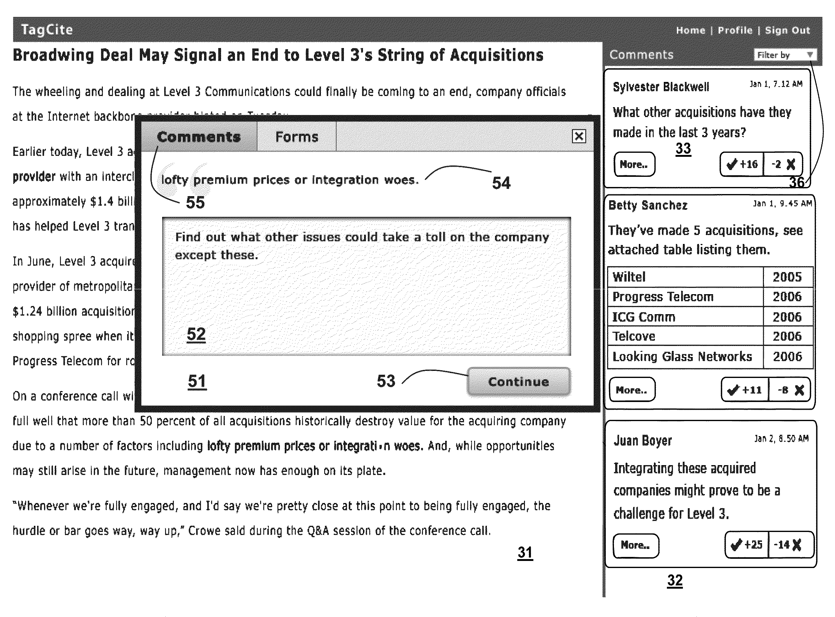 User Extensible Form-Based Data Association Apparatus