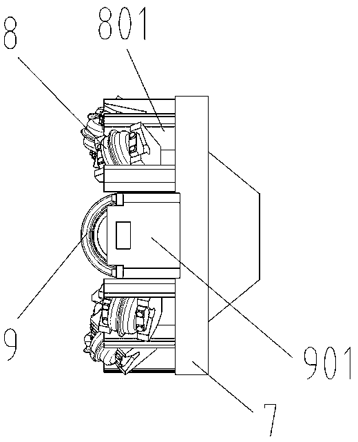 Rock breaking multi-arm cantilever tunneling machine carried with hobs and method for constructing rock breaking multi-arm cantilever tunneling machine