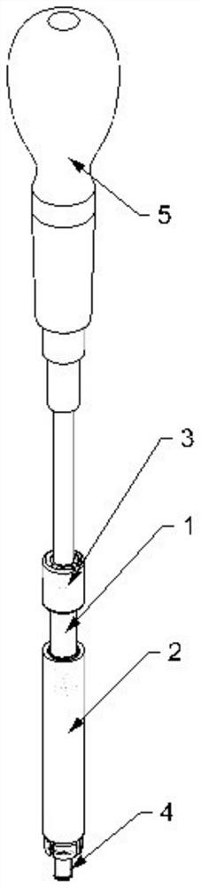 Tool for improving assembling efficiency of screws in deep cavity and narrow space