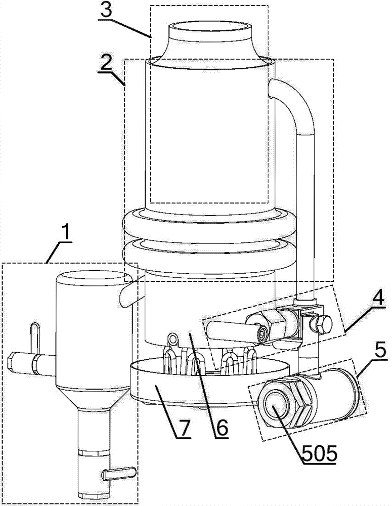 Alcohol-based fuel vaporizing combustion furnace