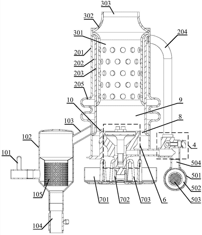 Alcohol-based fuel vaporizing combustion furnace