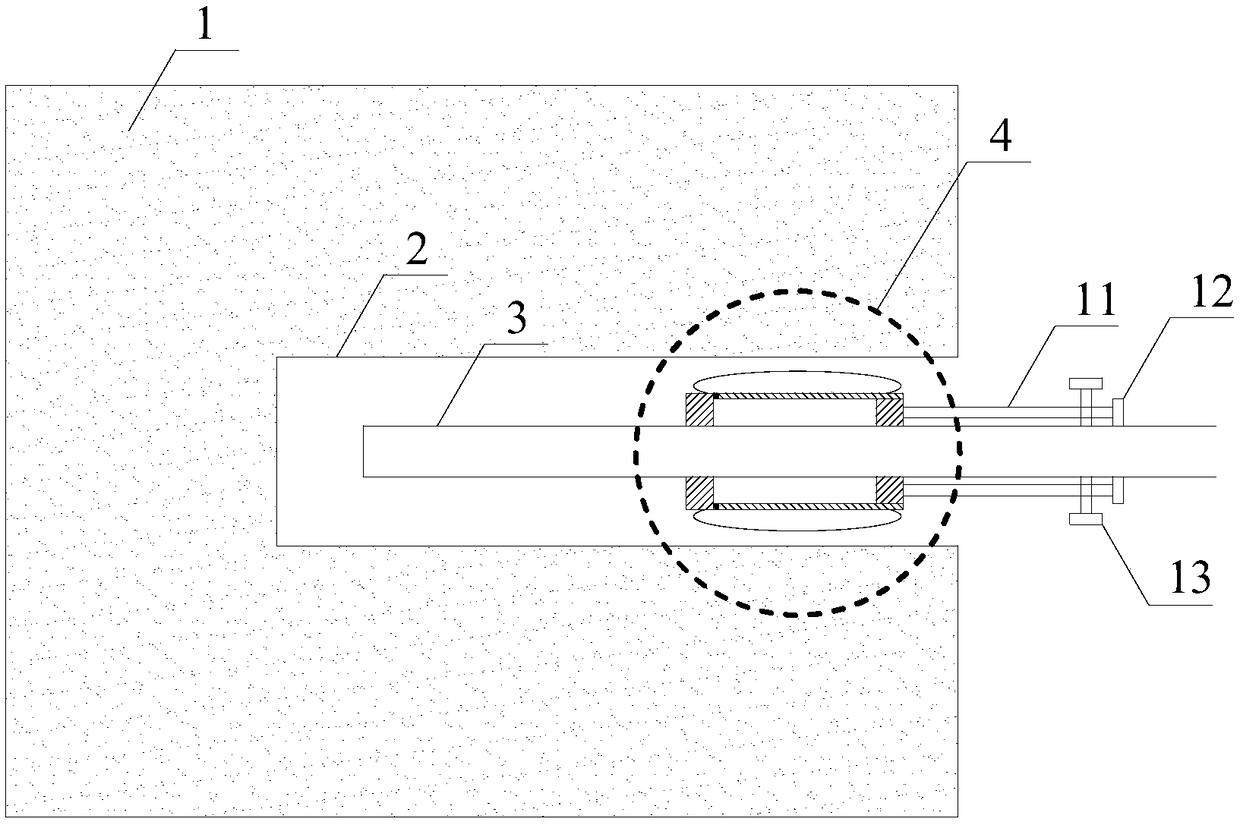 Gas extraction drilling convenient-injection-type hole sealing device and method