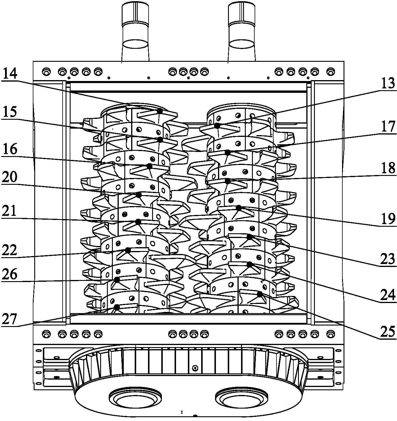 Double-geared roller crusher