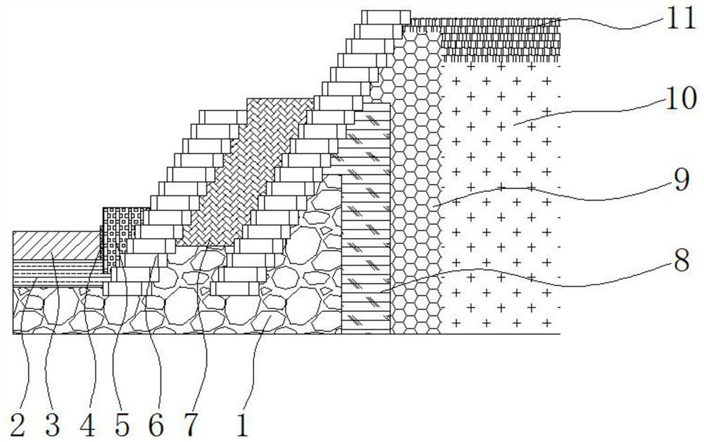 A geopolymer cement retaining wall