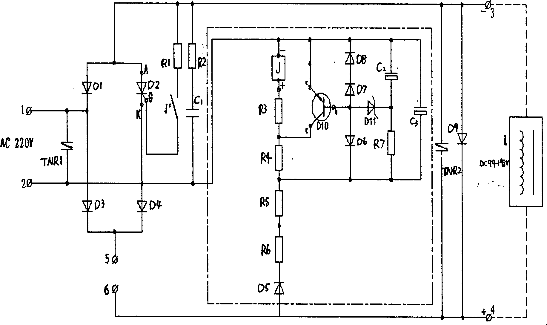 A power module for DC electromagnetic arrester