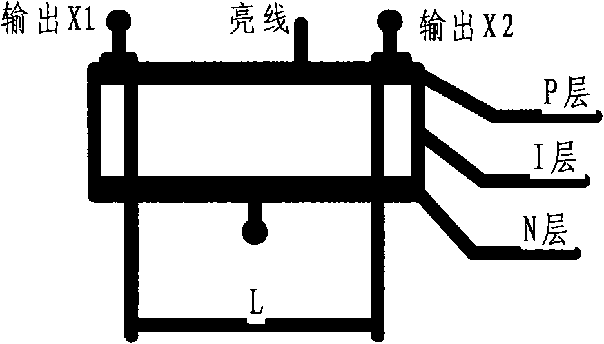 Separation type azimuth angle vertical transmission device