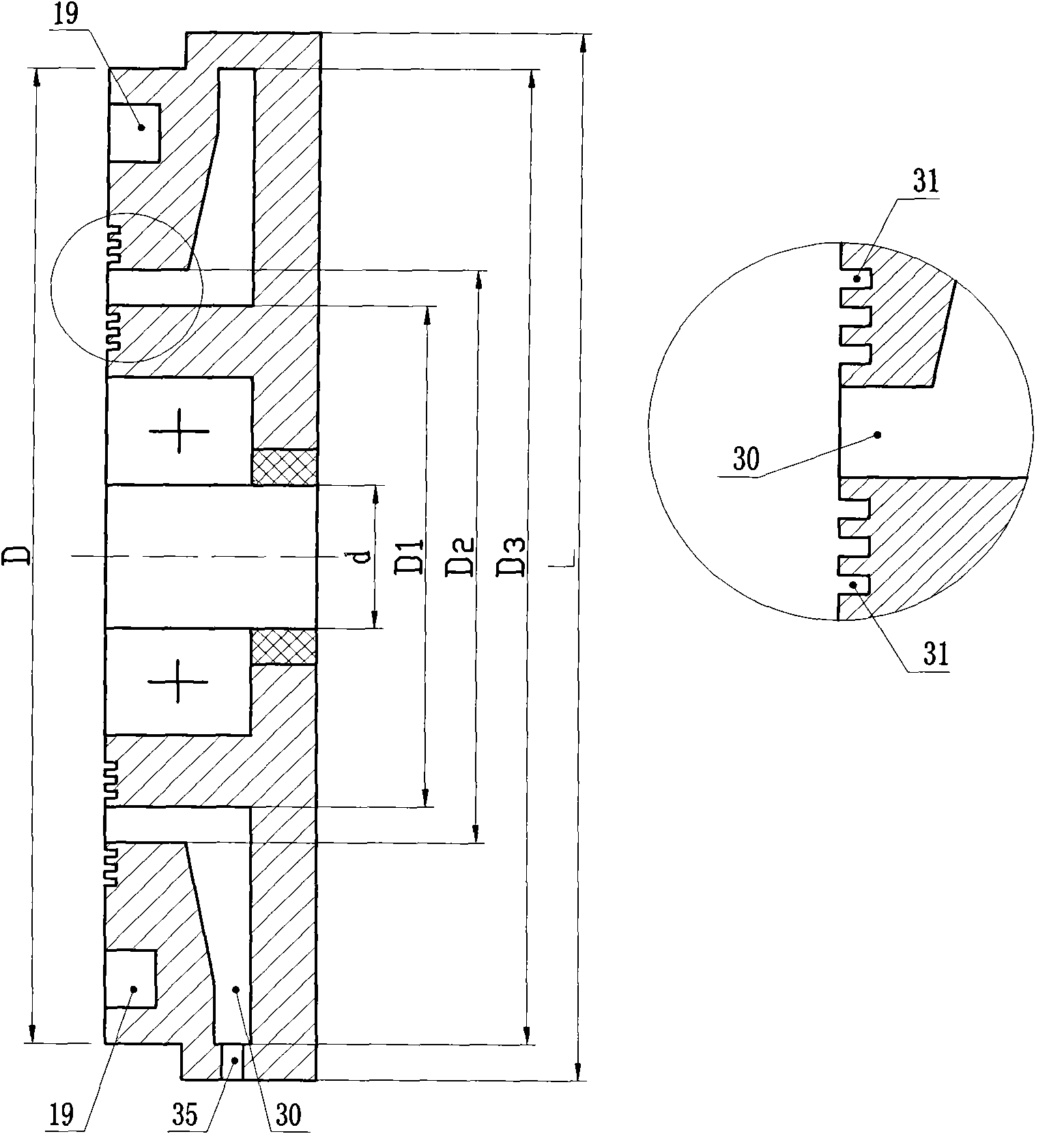 Rotary engine with double rows of pistons