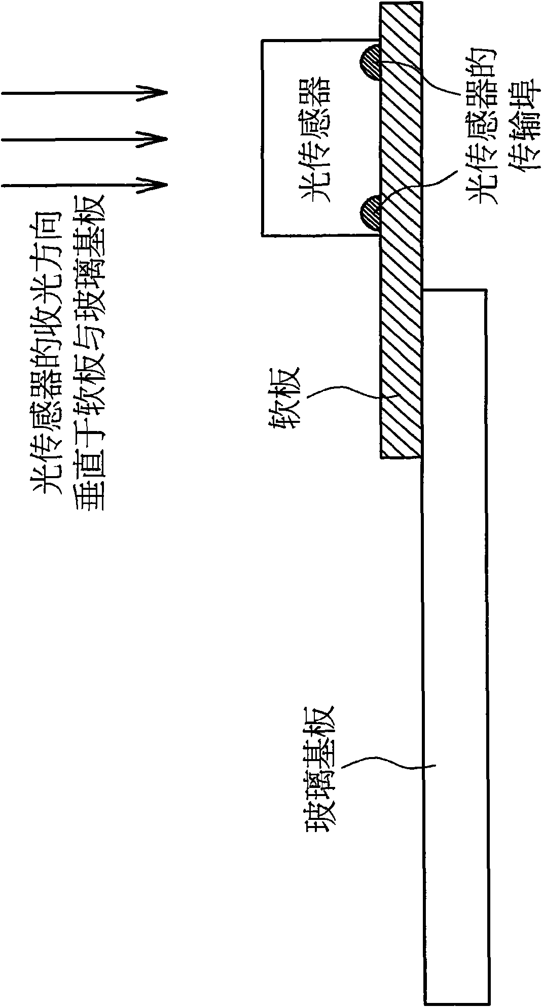 Connector for optical sensor and substrate, method for manufacturing optical sensor