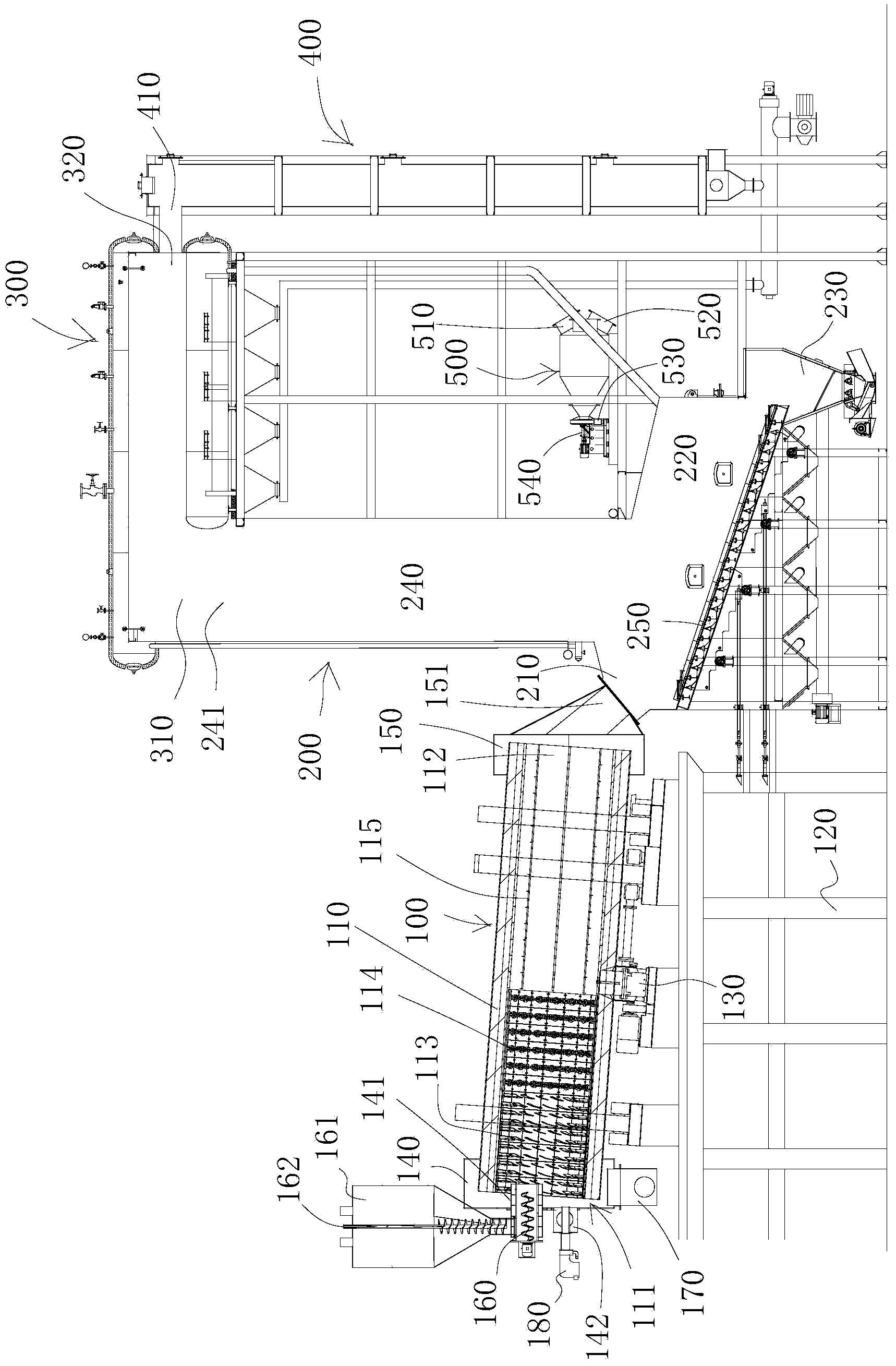 Smoke pyrolysis kiln-furnace-combined type sludge incinerator