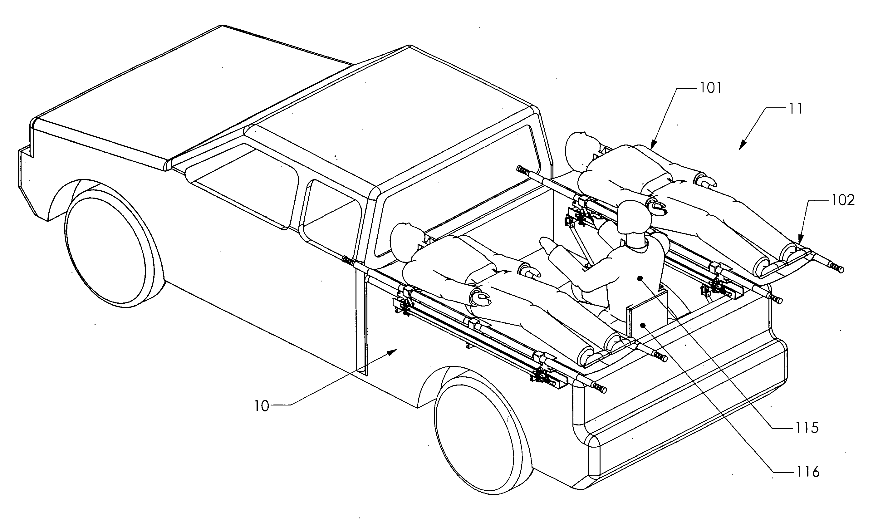 Rapid medical evacuation system for trauma patients