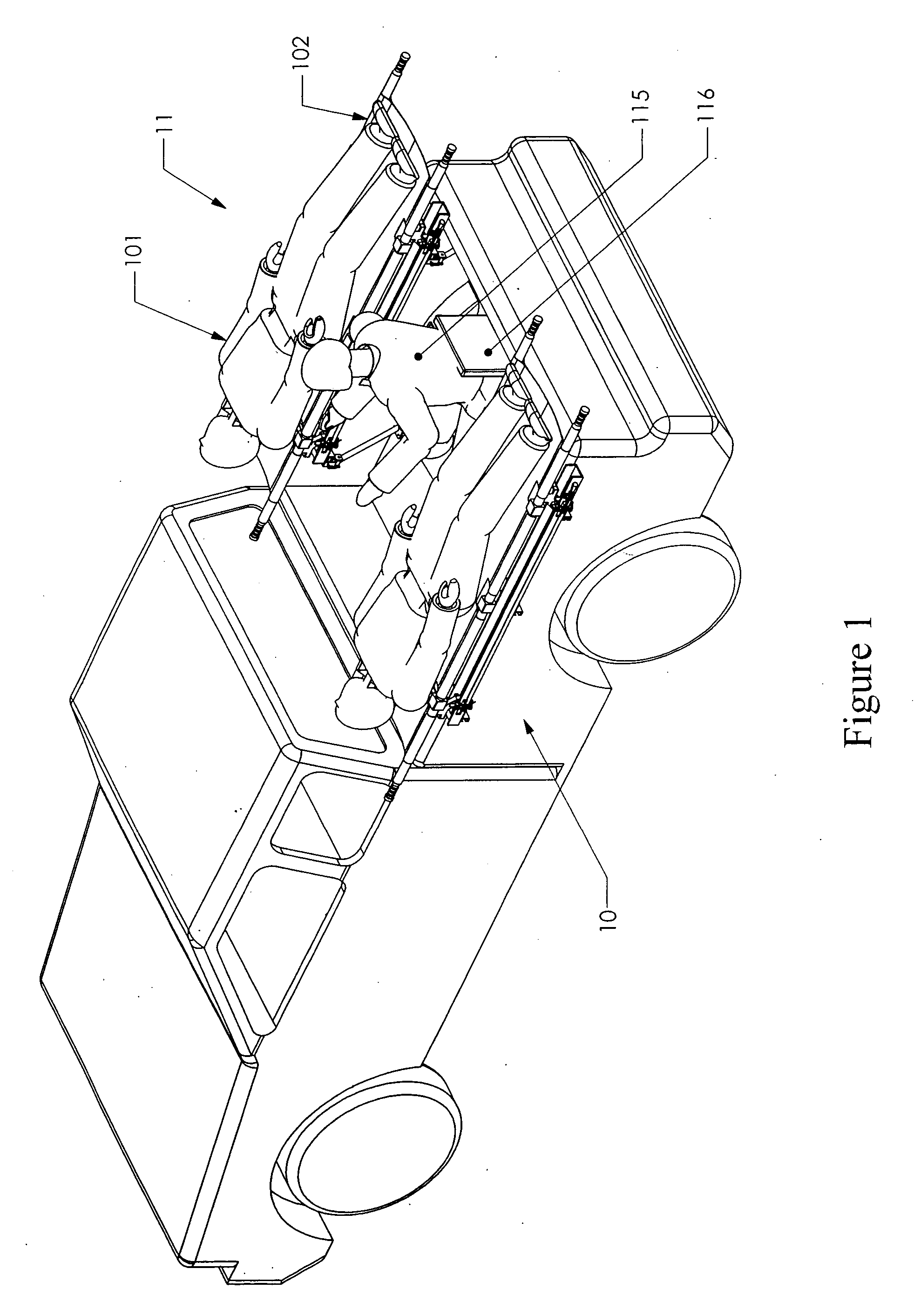 Rapid medical evacuation system for trauma patients