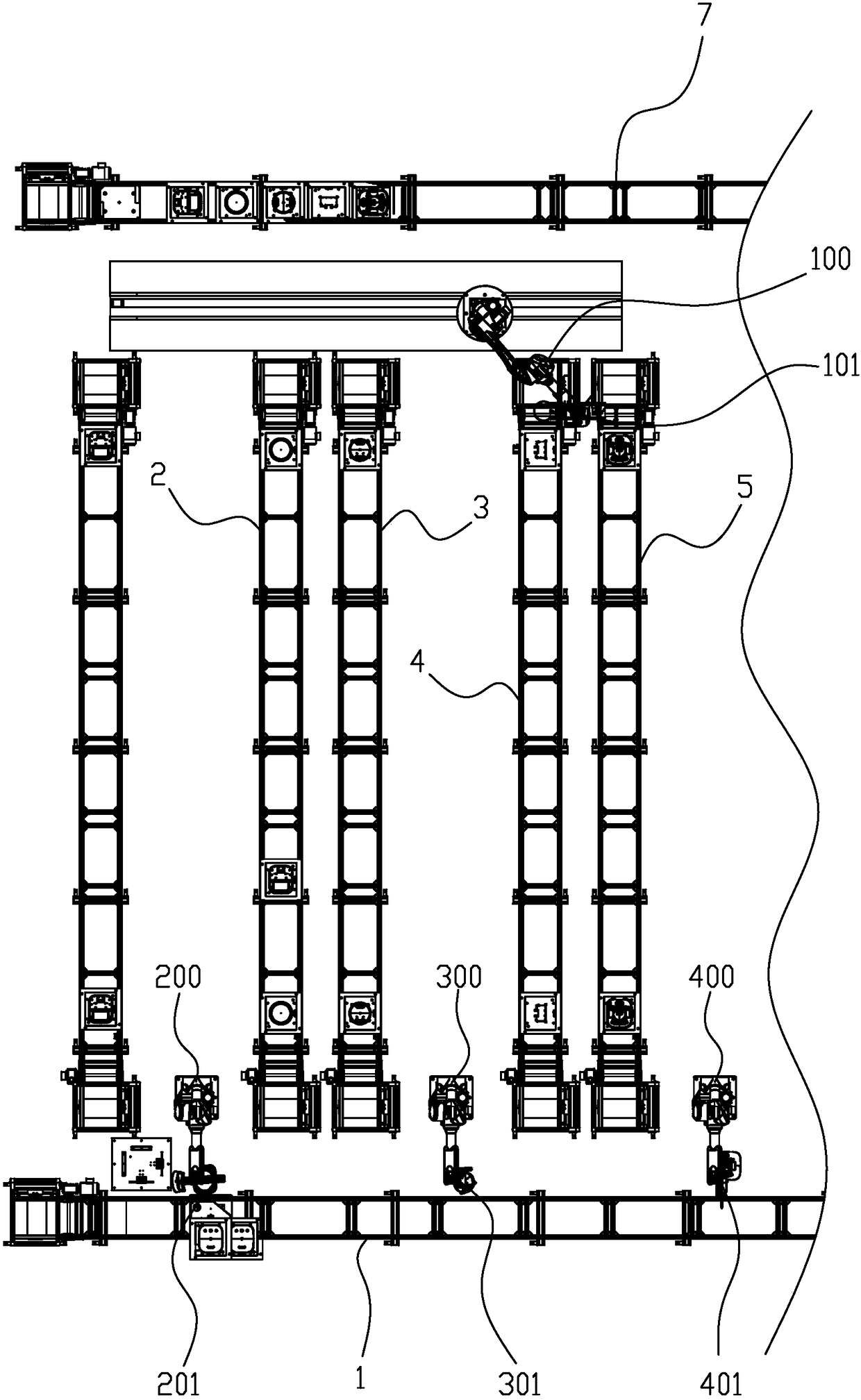 Intelligent and automatic assembly production line for electric cookers