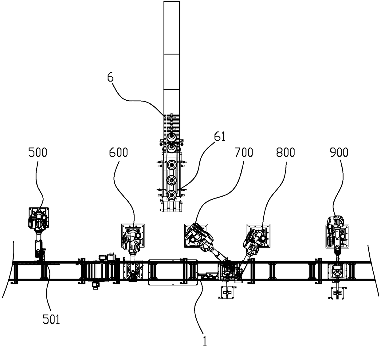 Intelligent and automatic assembly production line for electric cookers