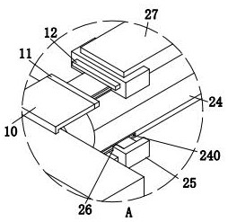 A wood floor surface waxing processing device