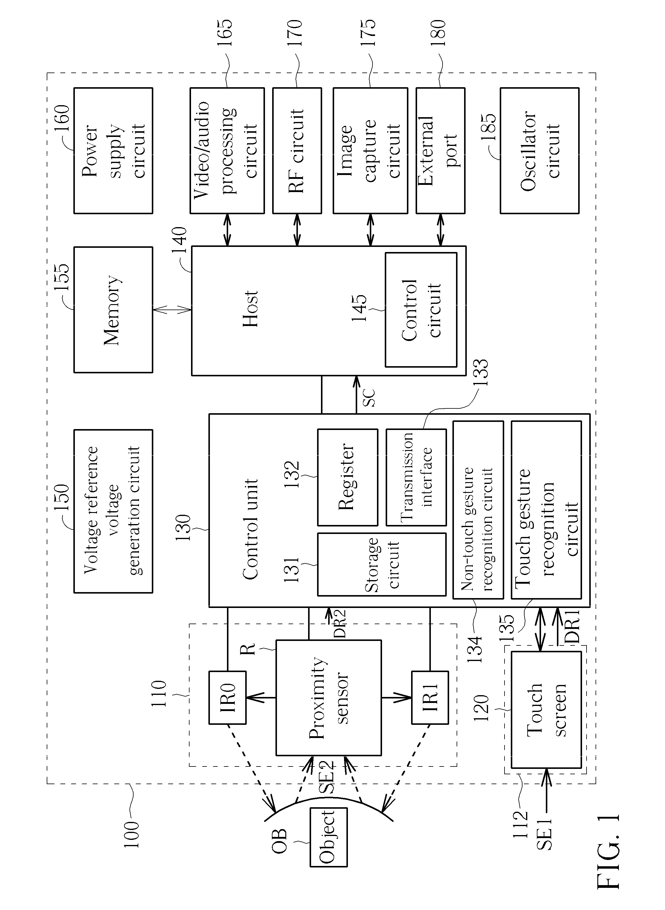 Electronic apparatus having touch sensing ability and non-touch sensing ability and control method thereof