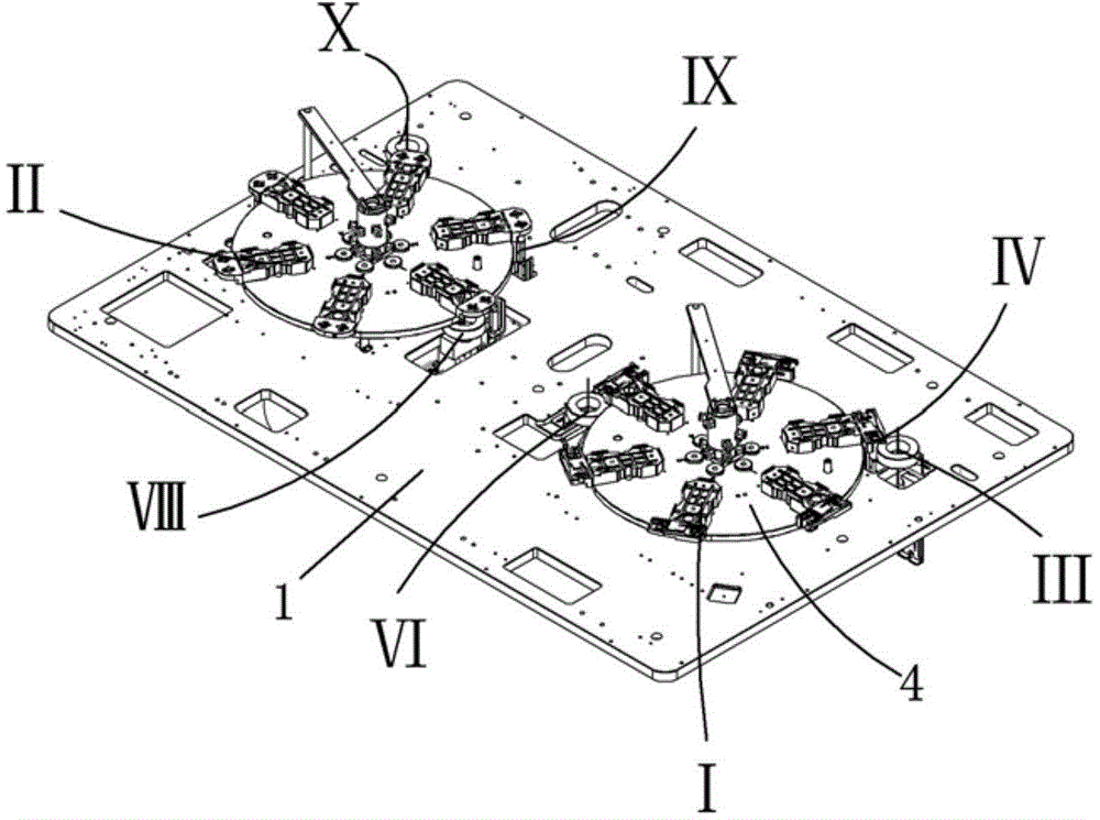 Double-turn-plate mechanism