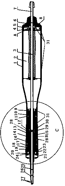 Spindle device of cutter for nasal surgery