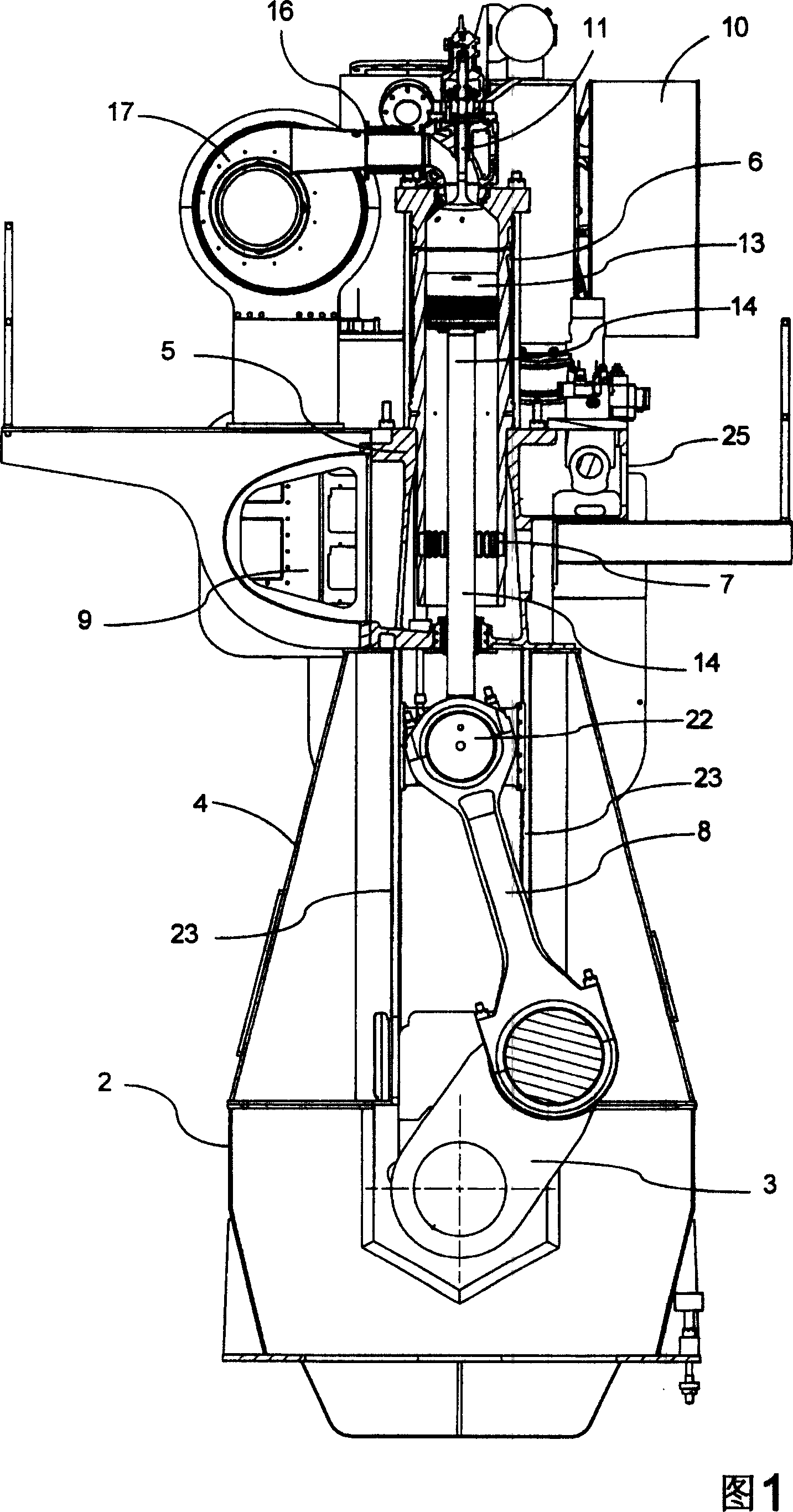 Common rail fuel injection system with fuel circulation for a large two-stroke diesel engine