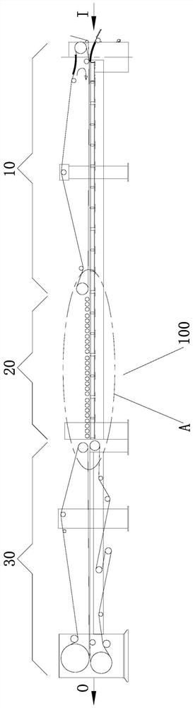 Sectional conveying and sectional heating type double-sided machine