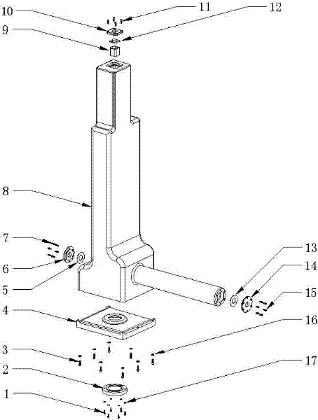 Propping device of overlong rotary handle