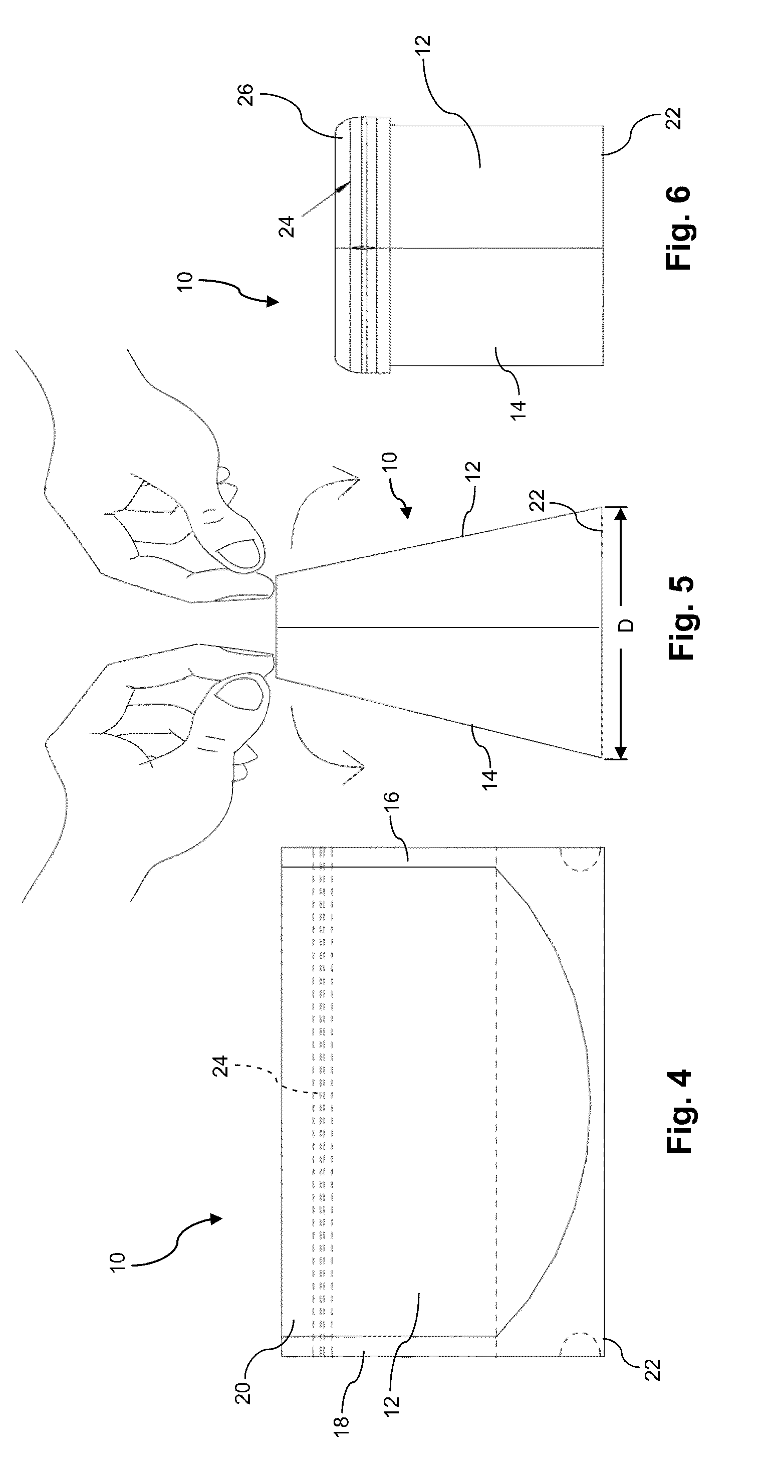 Flexible package and method of forming a cuff