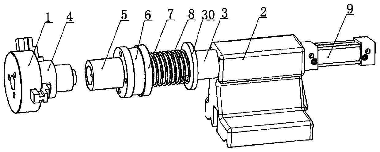 Automatic fixture device for clamping shaft sleeve parts on cylindrical grinding machine