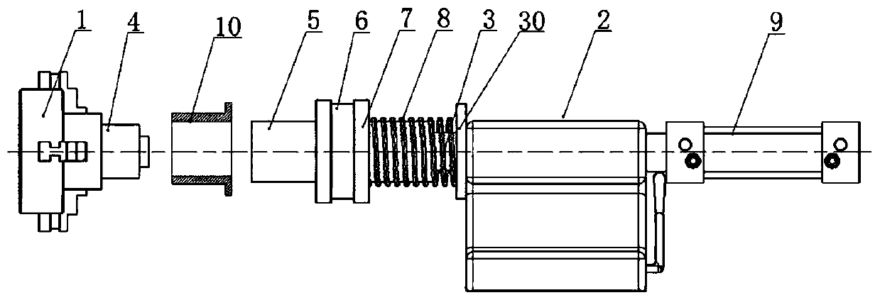 Automatic fixture device for clamping shaft sleeve parts on cylindrical grinding machine