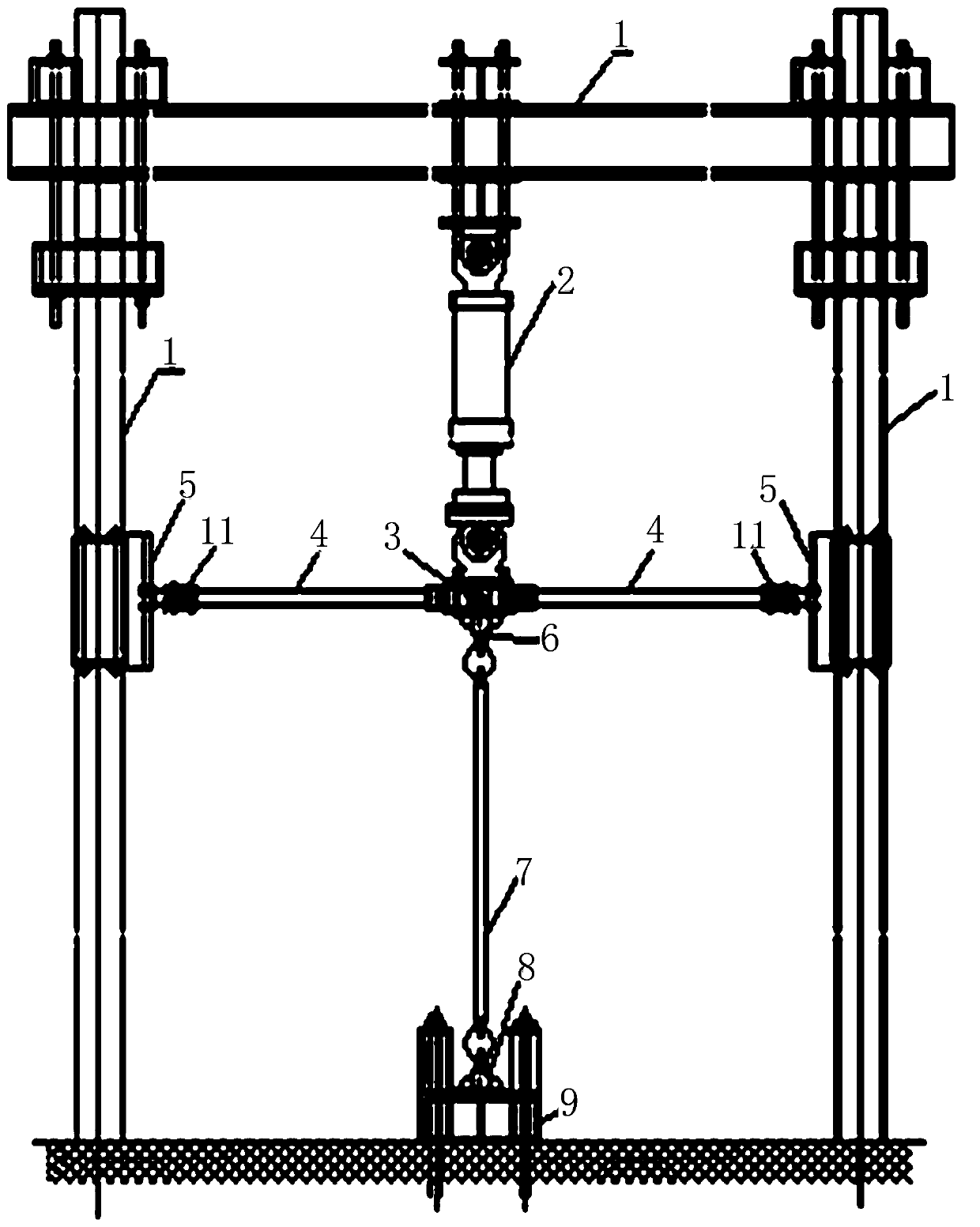 Ultra-low cycle fatigue test device and plastic deformation collection method for round steel pipe