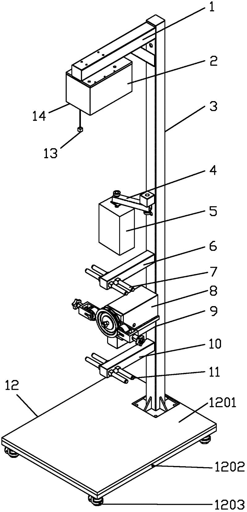 Labor-saving device for carrying out hand chain hoist no-load action test