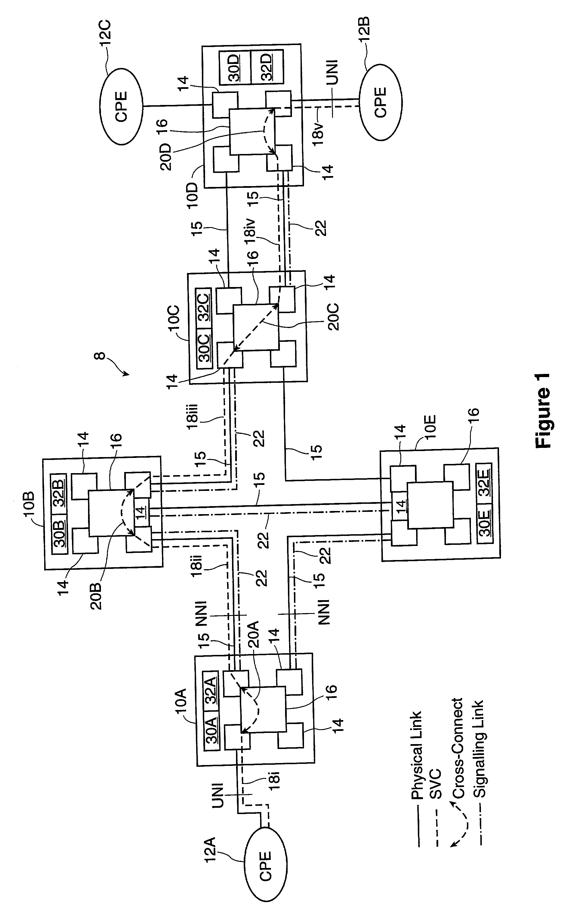 Method and apparatus for recovering from a signalling failure in a switched connection data transmission network