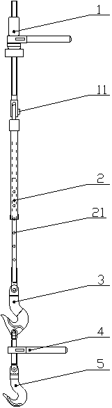 Tool special for electrically adjusting gap between double split sub-conductors and working method