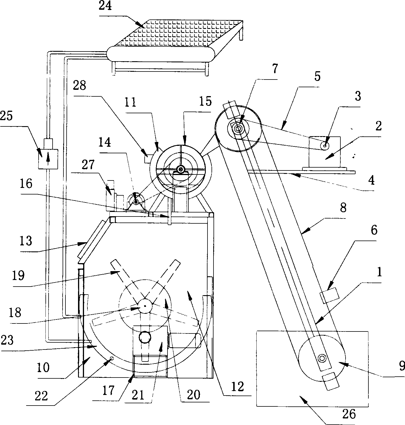 Dry-wet separating type microbiology faeces processor