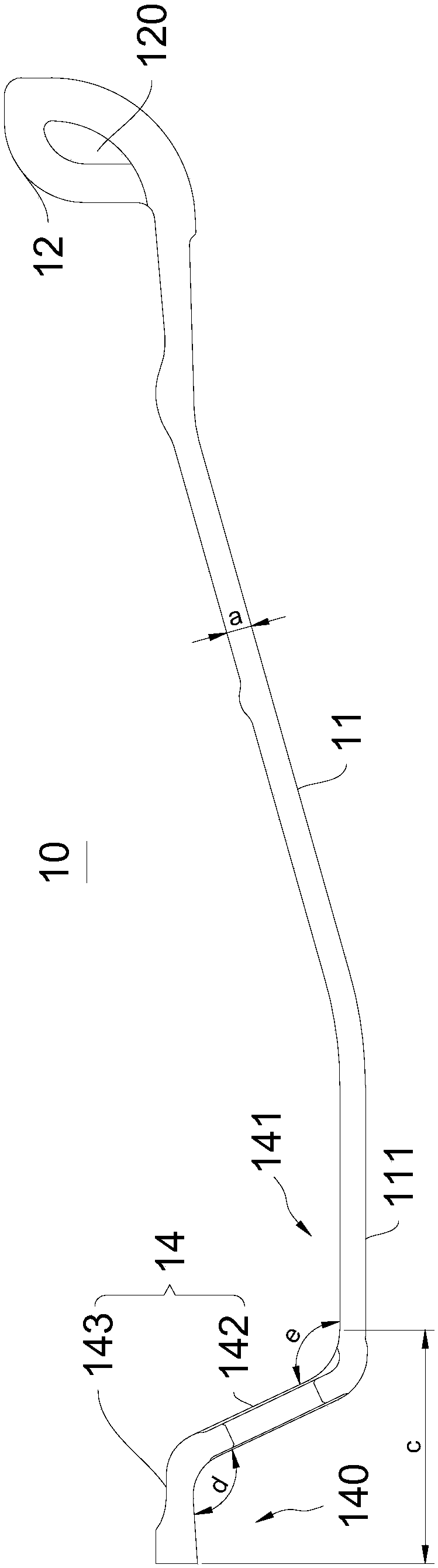 Rim, hub and manufacturing method of hub