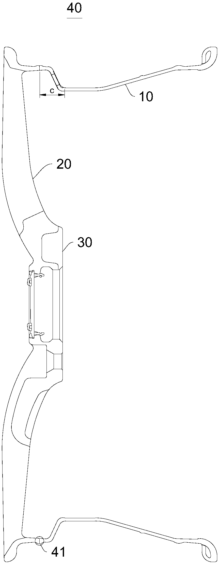 Rim, hub and manufacturing method of hub