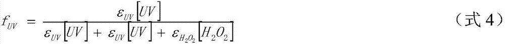 Method for measuring reaction rate constant of typical organic matter in UV/H2O2 degradable water