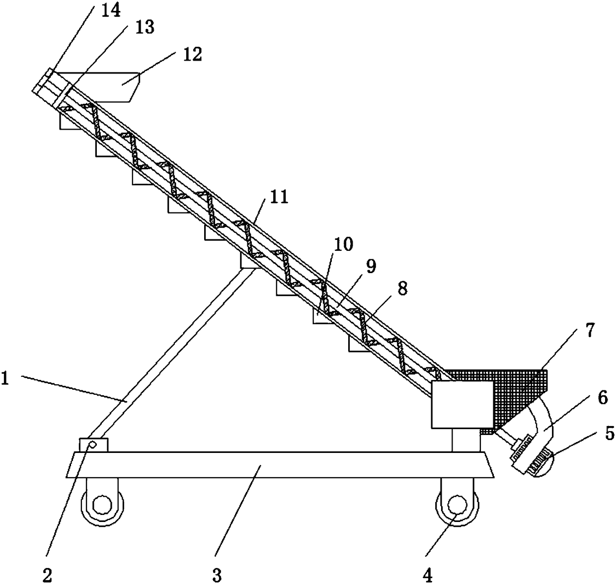 Cement conveying device for building construction outer wall plastering