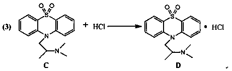 A kind of preparation method that uses oxygen as oxidant to prepare dioxpromazine hydrochloride