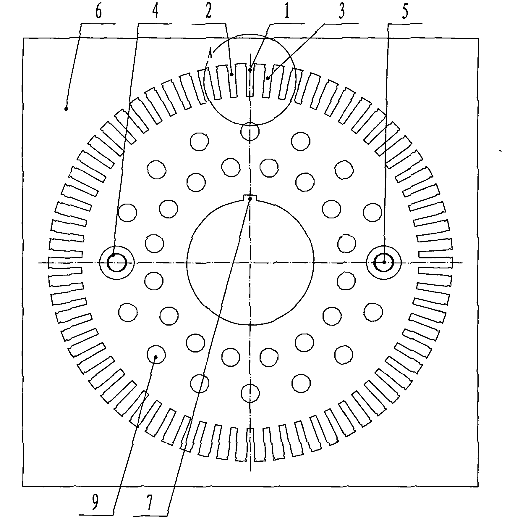 Detection method of armature stamping trough position degree