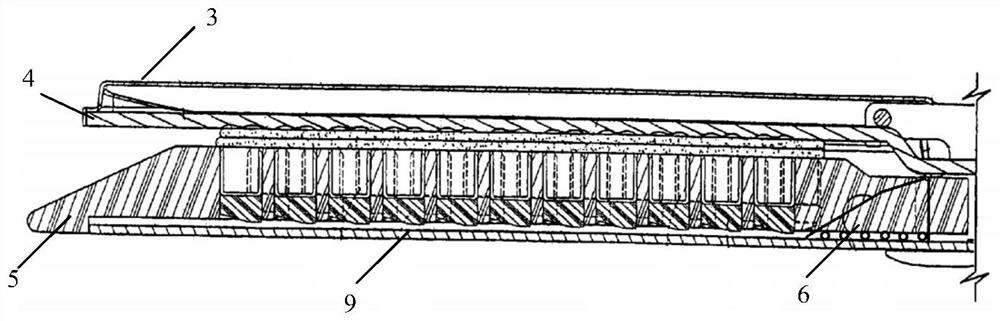 Nail pushing sliding block of anastomat