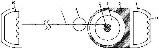 Automatic rebound rope saw for field survival