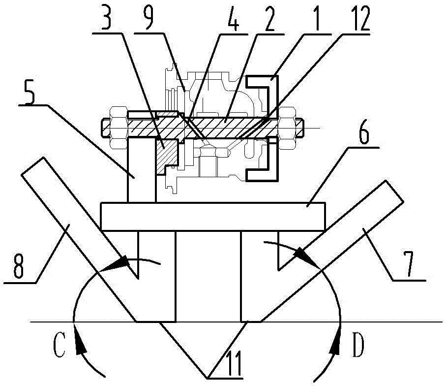 Conjoined inclined hole drilling template