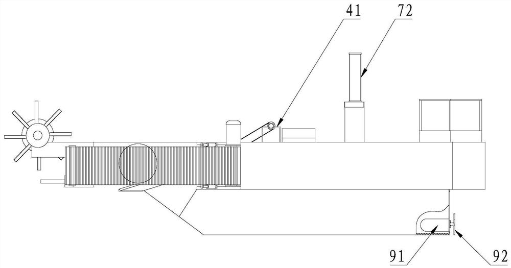 An automatic cleaning device for river crab breeding aquatic plants